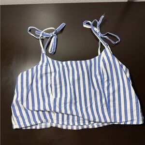 Old Navy Blue and White Striped Camisole